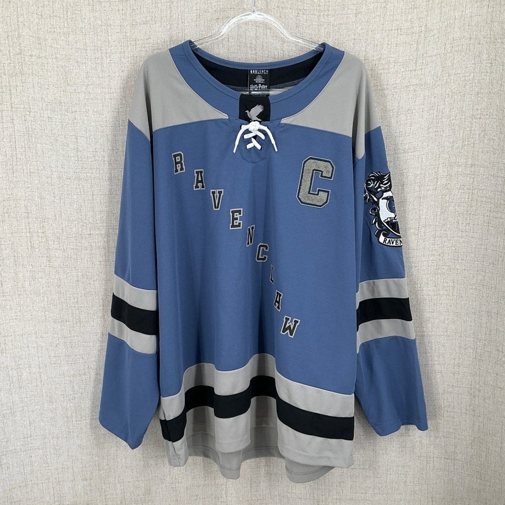 BoxLunch Harry Potter Ravenclaw Hockey Jersey Mens 2X Blue Lace-up 07